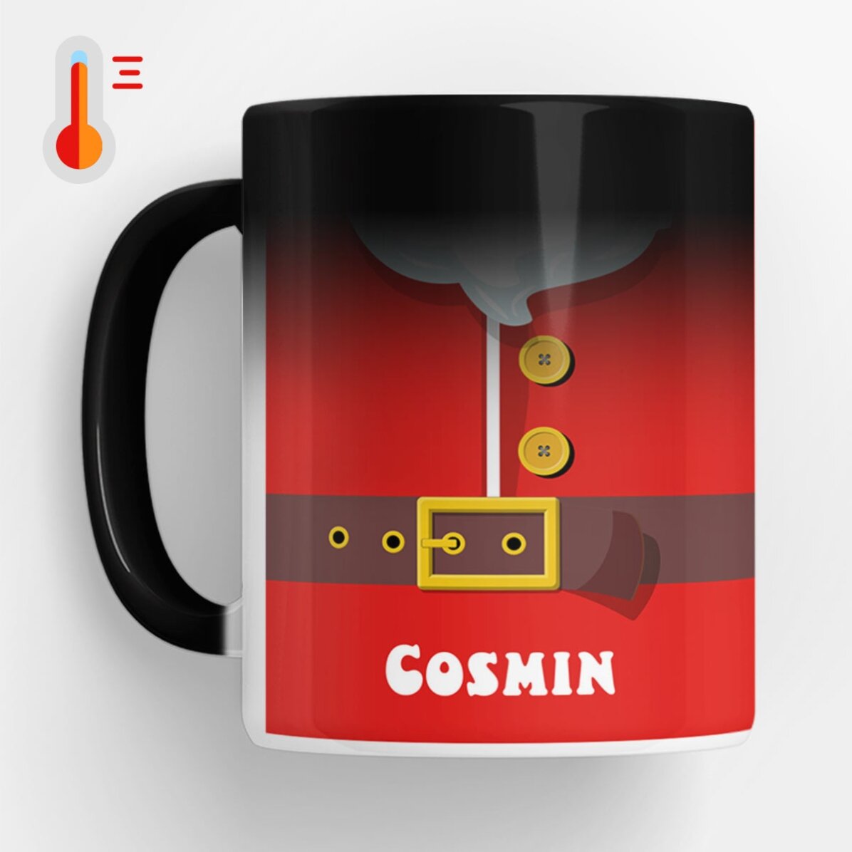 Cană termosensibilă personalizată cu mesaj - Cana Moșului