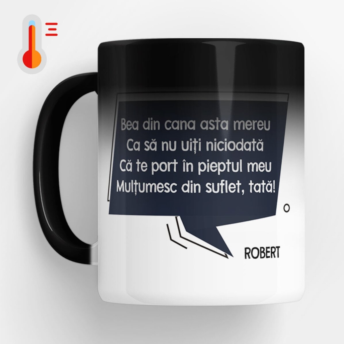  Cană termosensibilă personalizată cu mesaj pentru tata x Flick