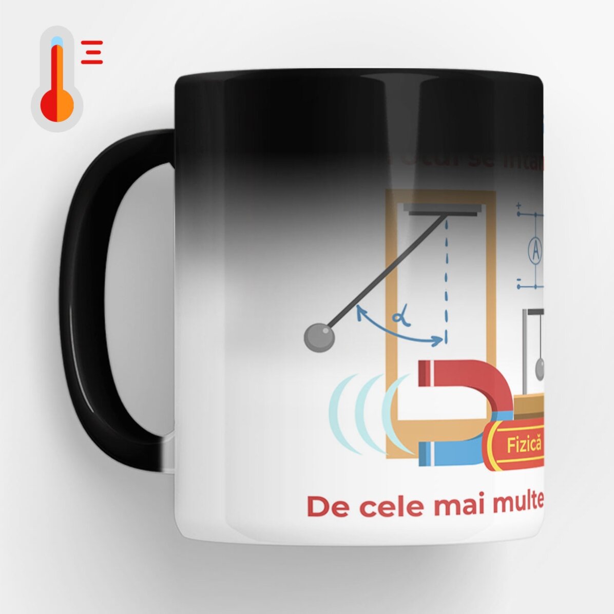 Cană termosensibilă personalizată cu mesaj - Profesor de Fizică