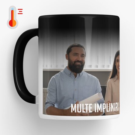 Cană termosensibilă personalizată cu o poză landscape și text