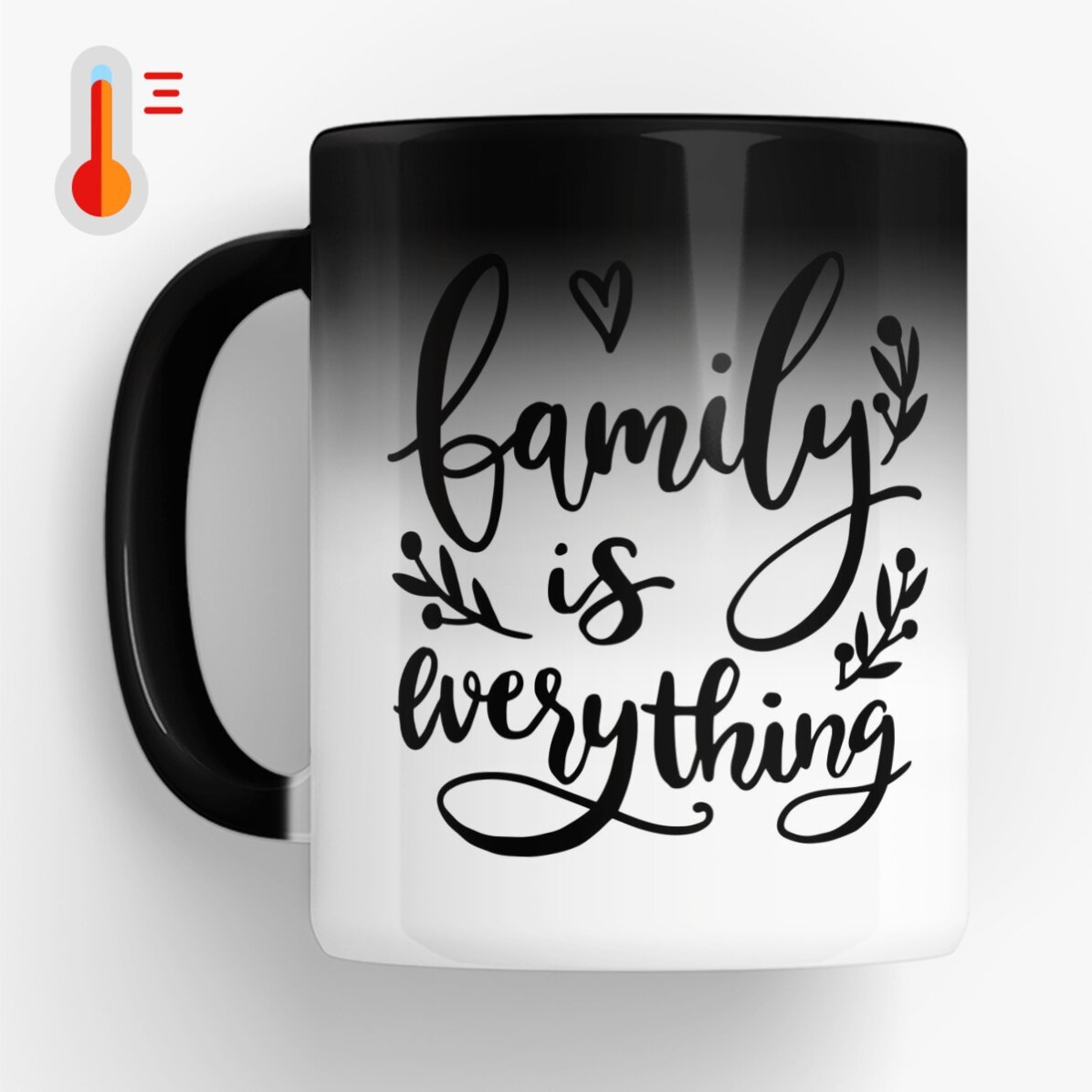 Cană termosensibilă personalizată cu poză - Family is everything 