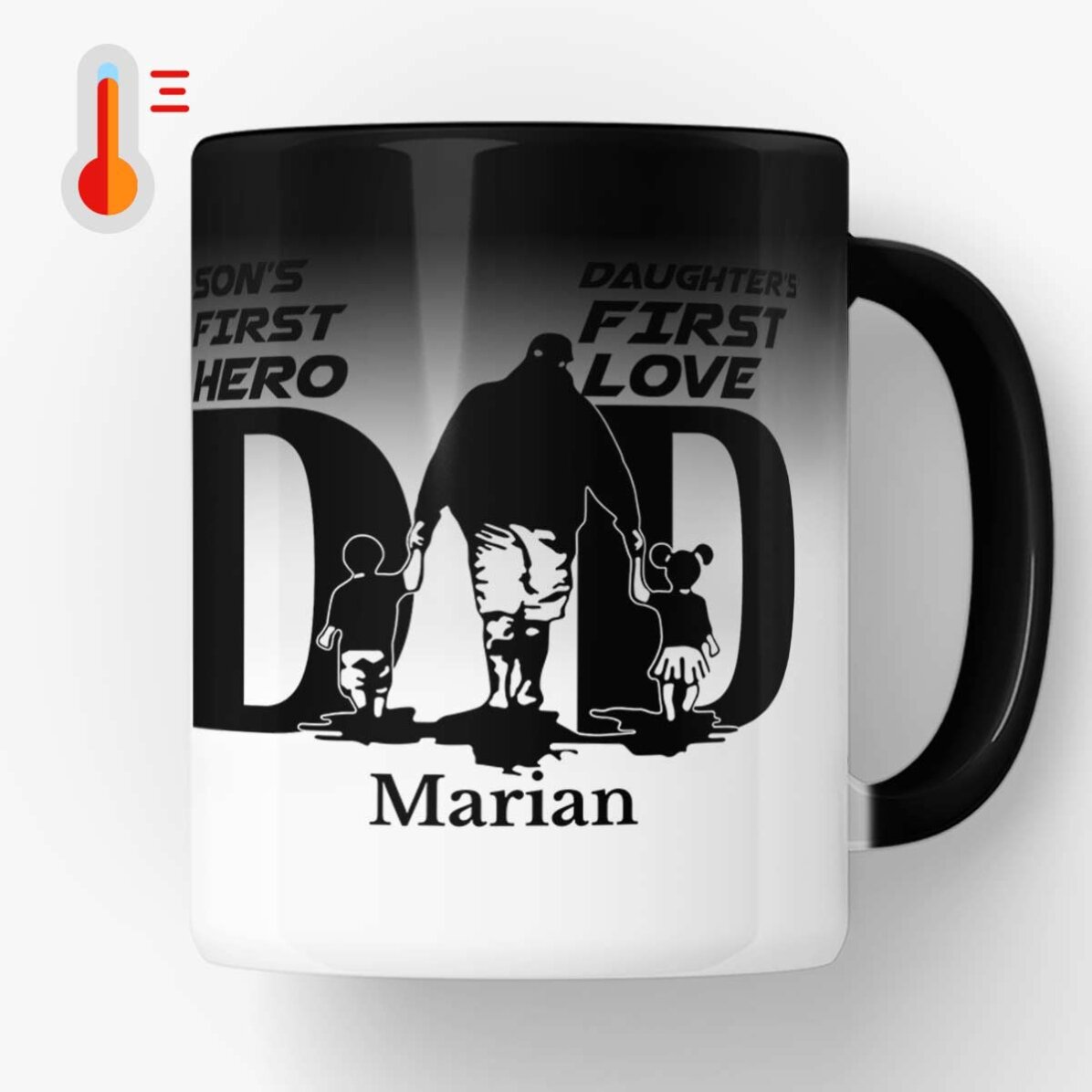 Cană termosensibilă personalizată cu text - Dad