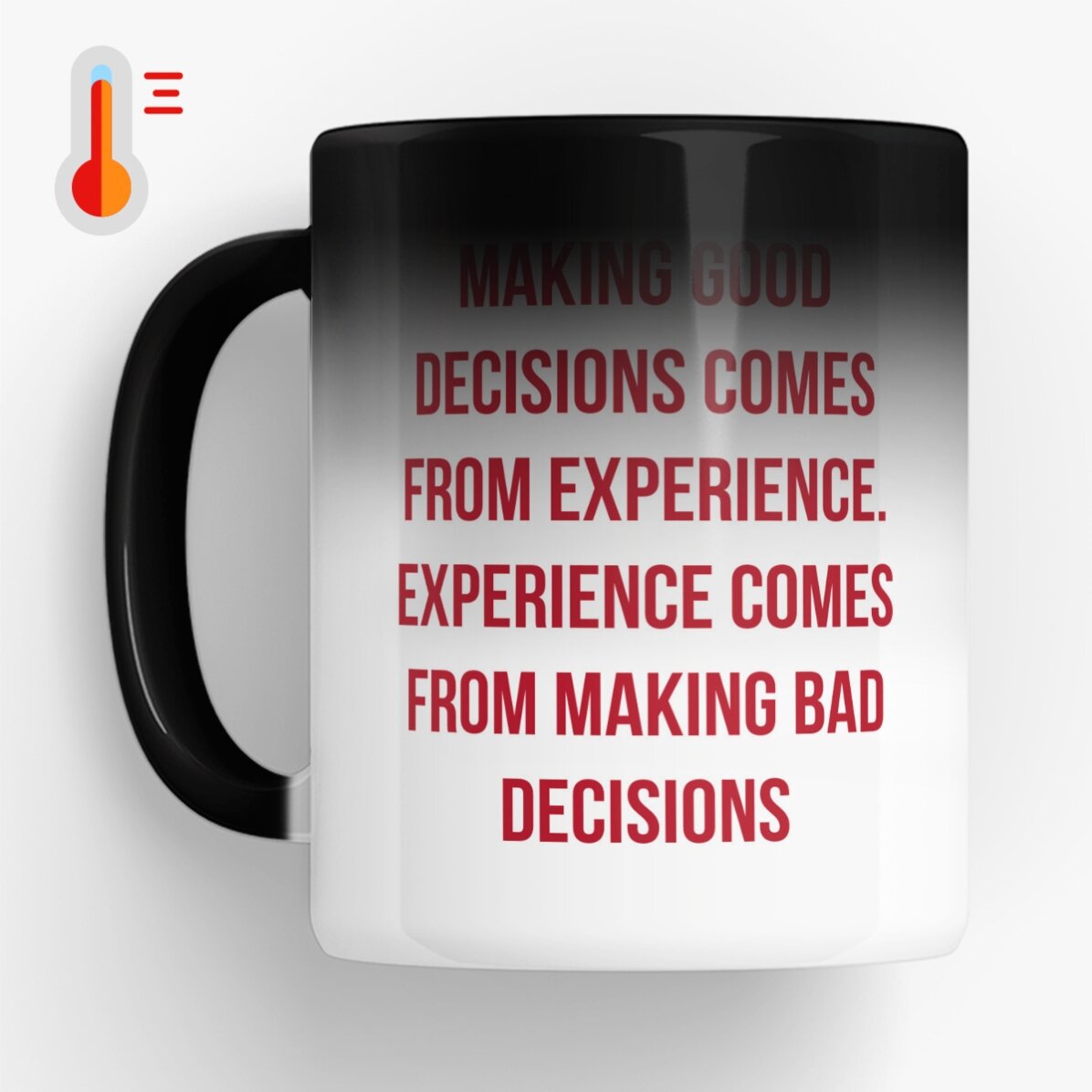 Cană termosensibilă personalizată cu text - Experience 