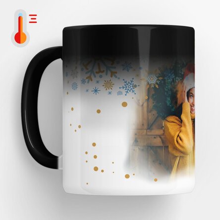 Cană termosensibilă personalizată cu text și o poză - Frosted