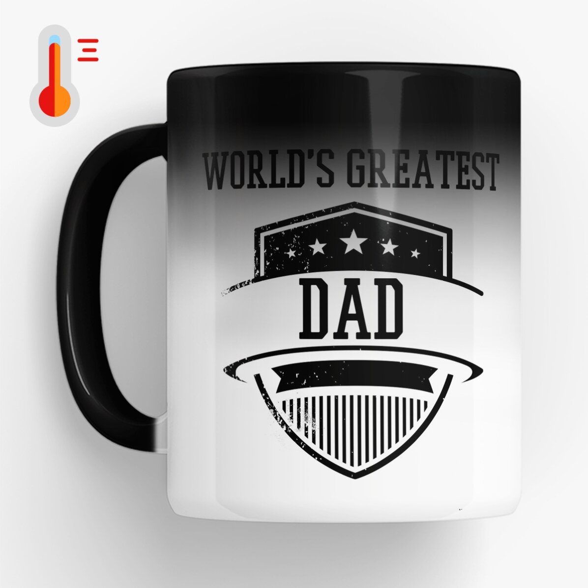 Cană termosensibilă personalizată cu text - Greatest Dad