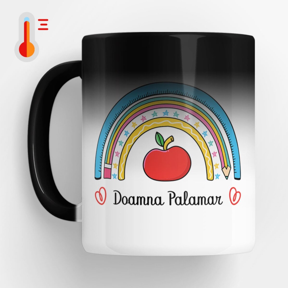 Cană termosensibilă personalizată cu text - Munca Profesorului