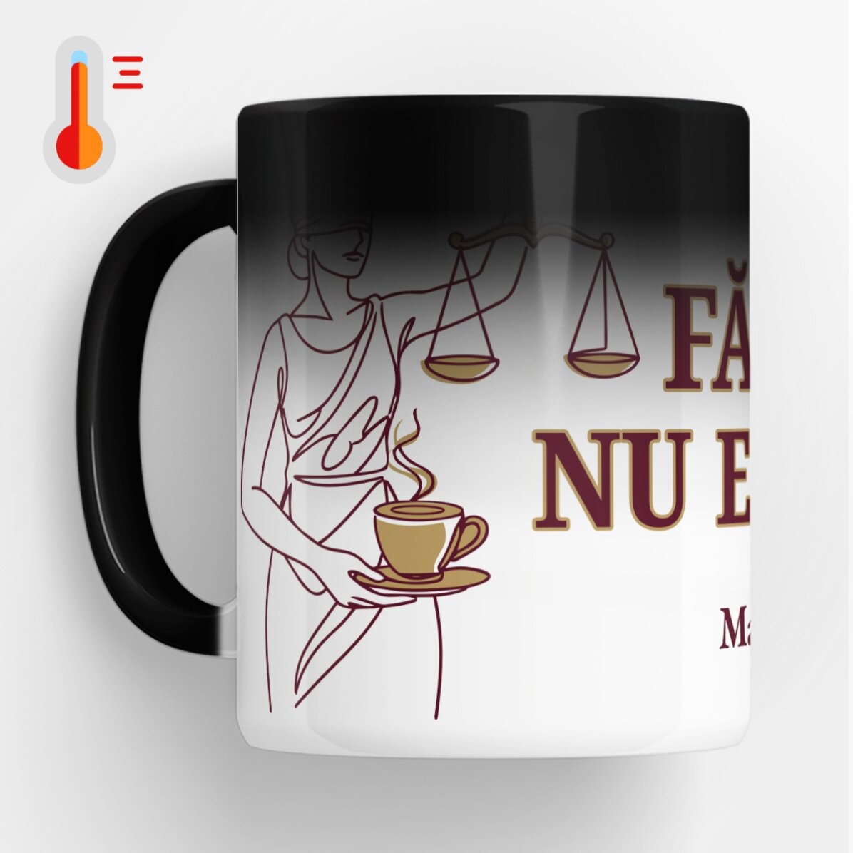 Термочувствителна чаша с персонализиран надпис за адвокати