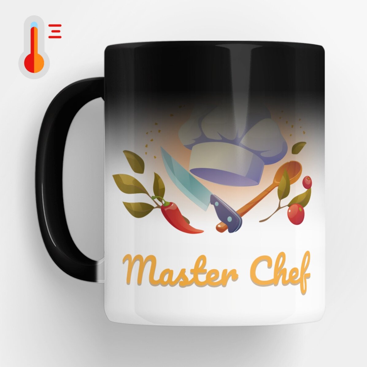 Cană termosensibilă personalizată cu text pentru bucătari - Cooking Maste