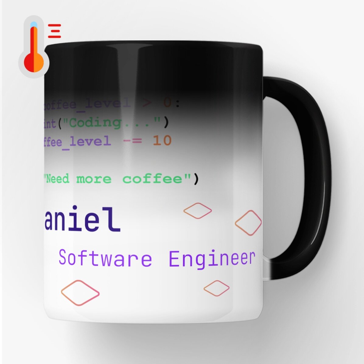 Персонализирана термочувствителна чаша с текст - Програмиране