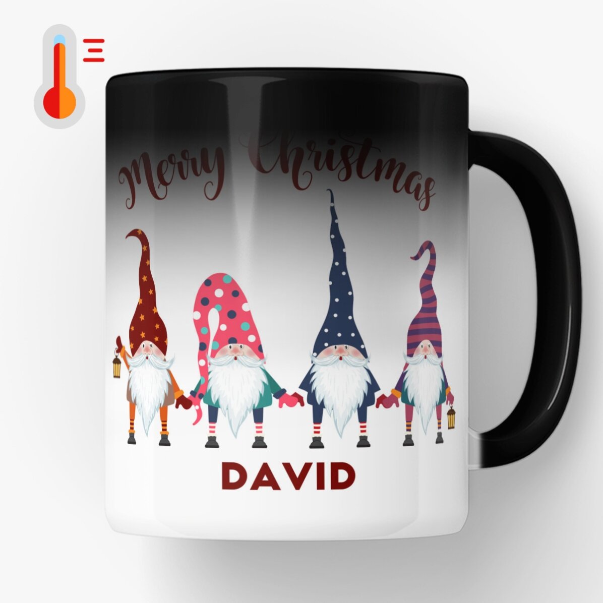 Cană termosensibilă personalizată cu text - Santa is coming 