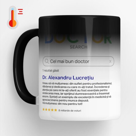 Cană termosensibilă personalizată cu text - Search