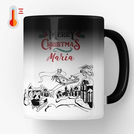 Cană termosensibilă personalizată cu text - Snow Queen