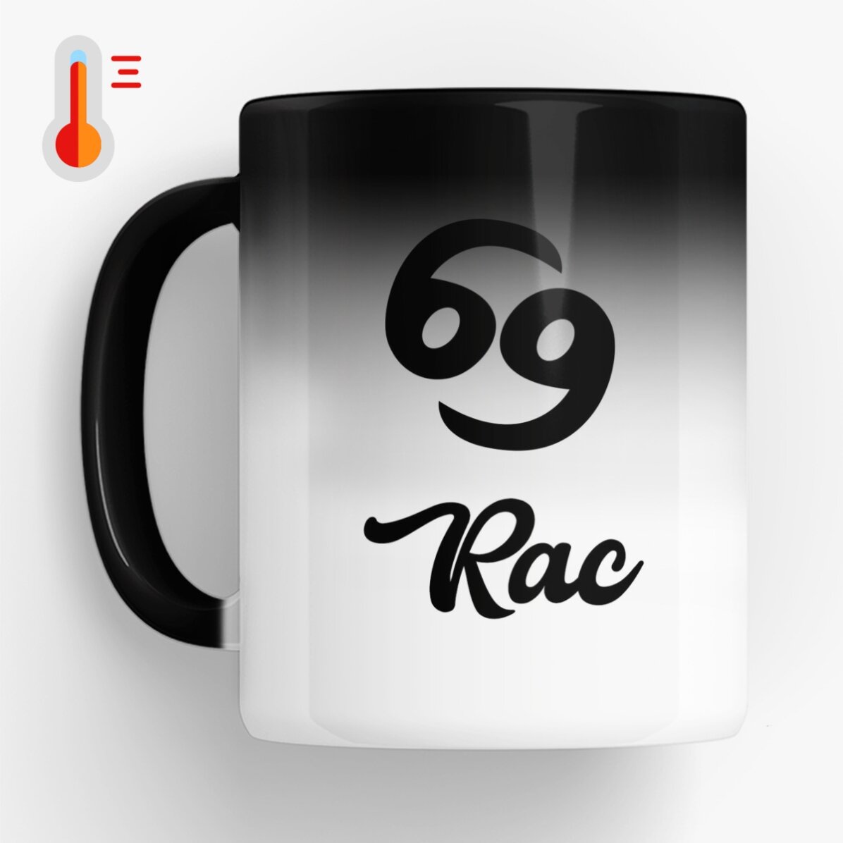 Cană termosensibilă zodiac personalizată cu poză și text - Rac 