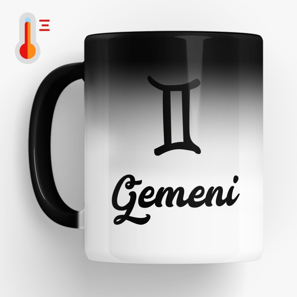 Cană termosensibilă zodiac personalizată cu text - Gemeni 
