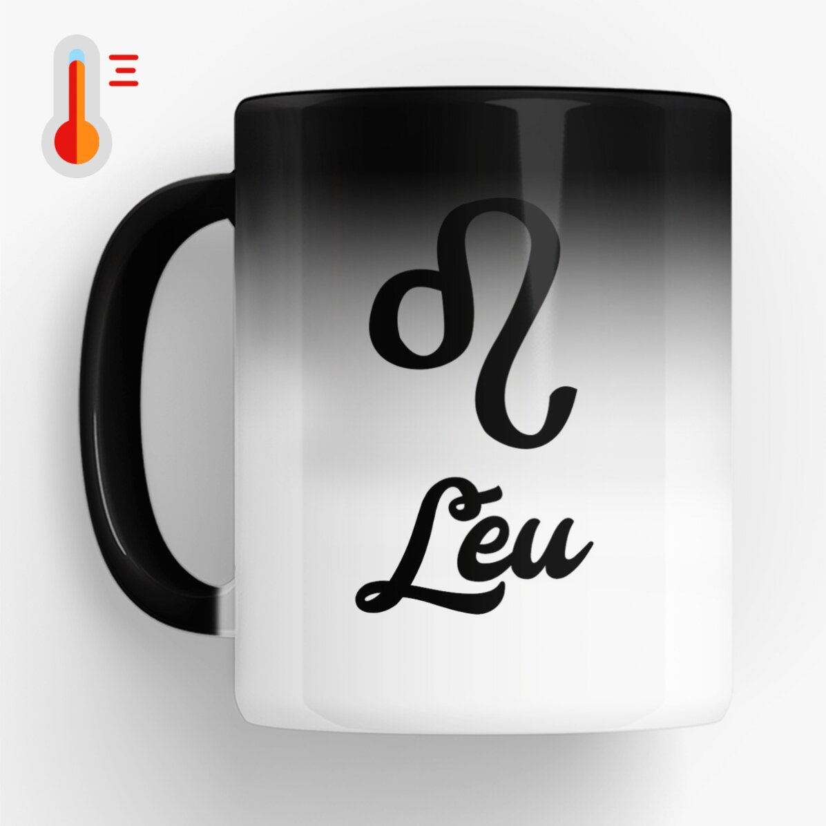 Cană termosensibilă zodiac personalizată cu text - Leu