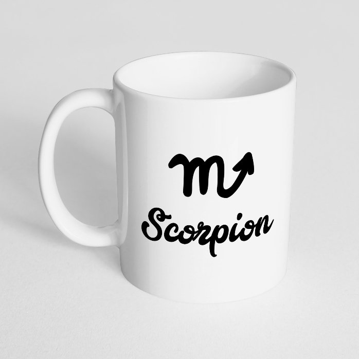 Cană zodiac personalizată cu text - Scorpion