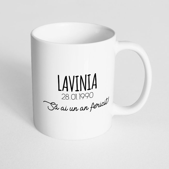 Cană zodiac personalizată cu text - Vărsător