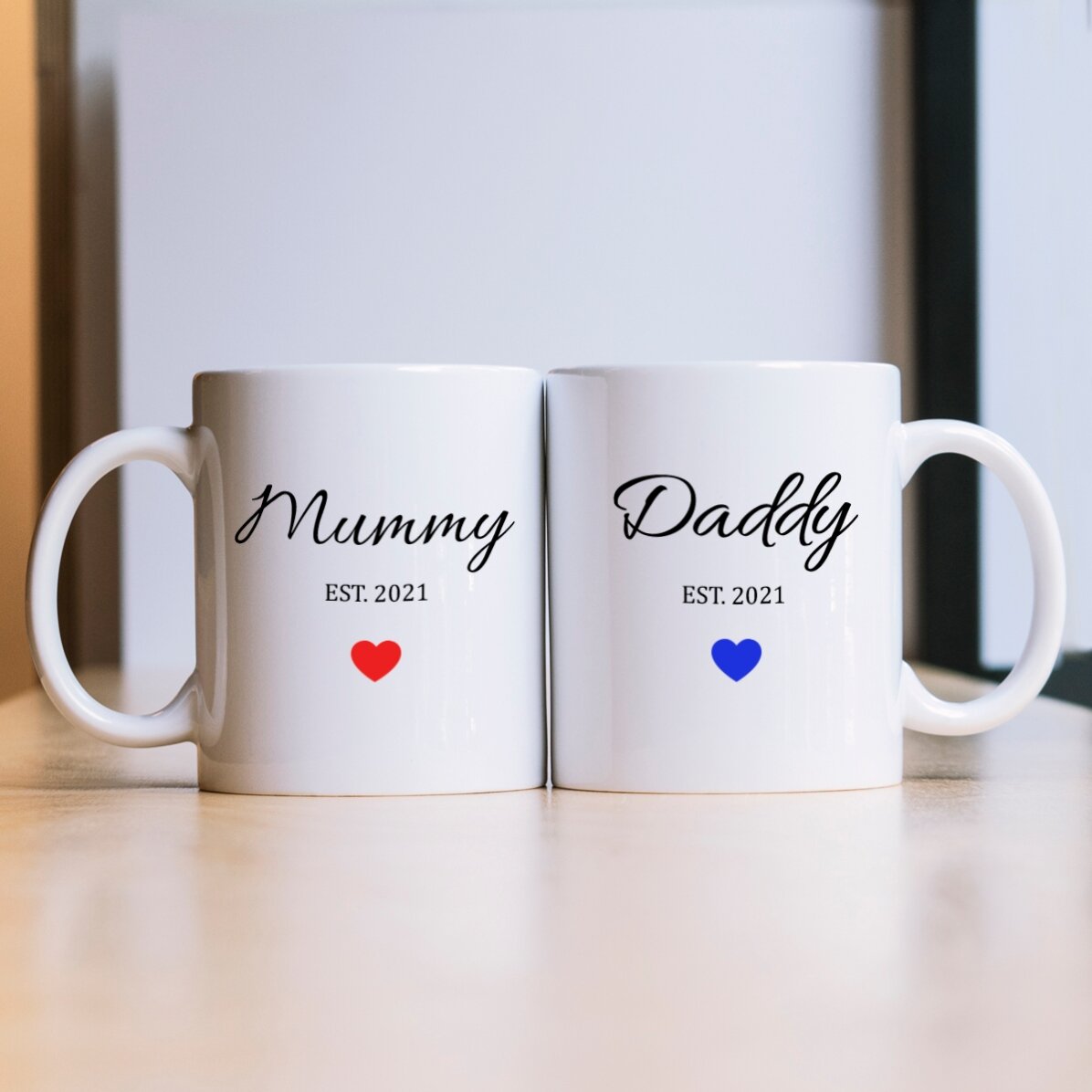 Cani pentru cuplu cu text - Mom & Dad