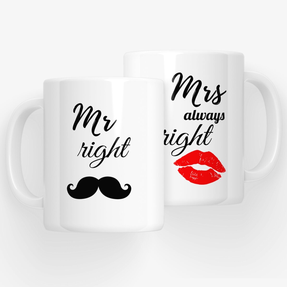 Căni pentru cuplu - Mr Right și Mrs Always Right