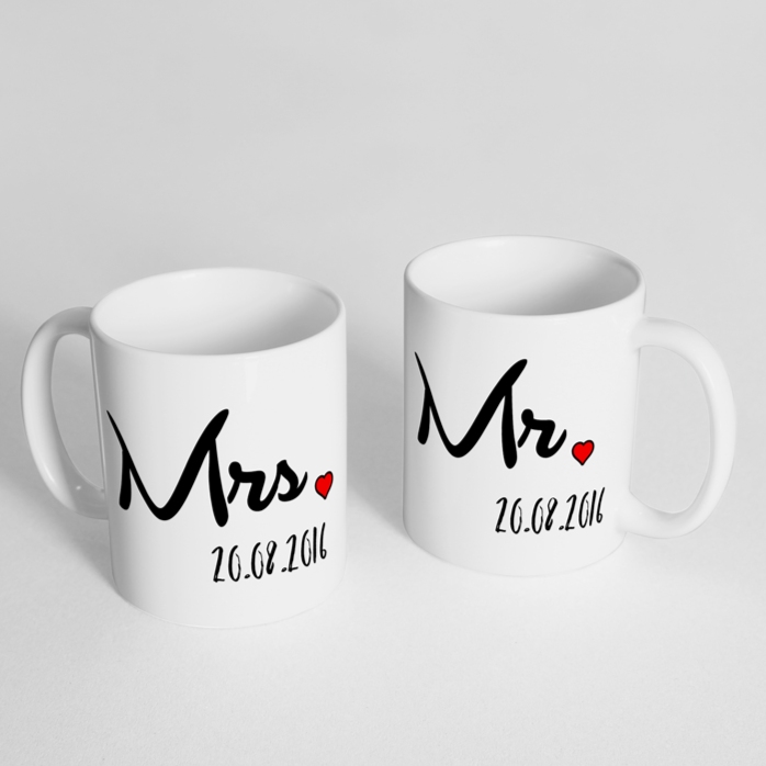 Căni pentru cuplu - Mrs și Mr