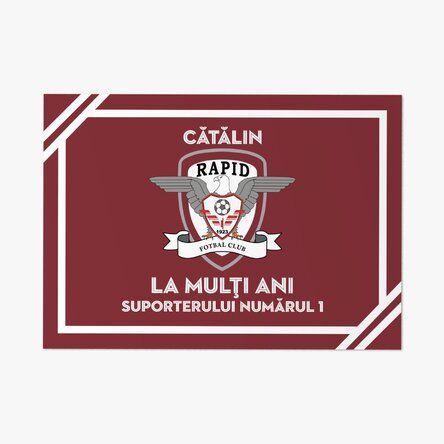 Card FC Rapid personalizat cu text