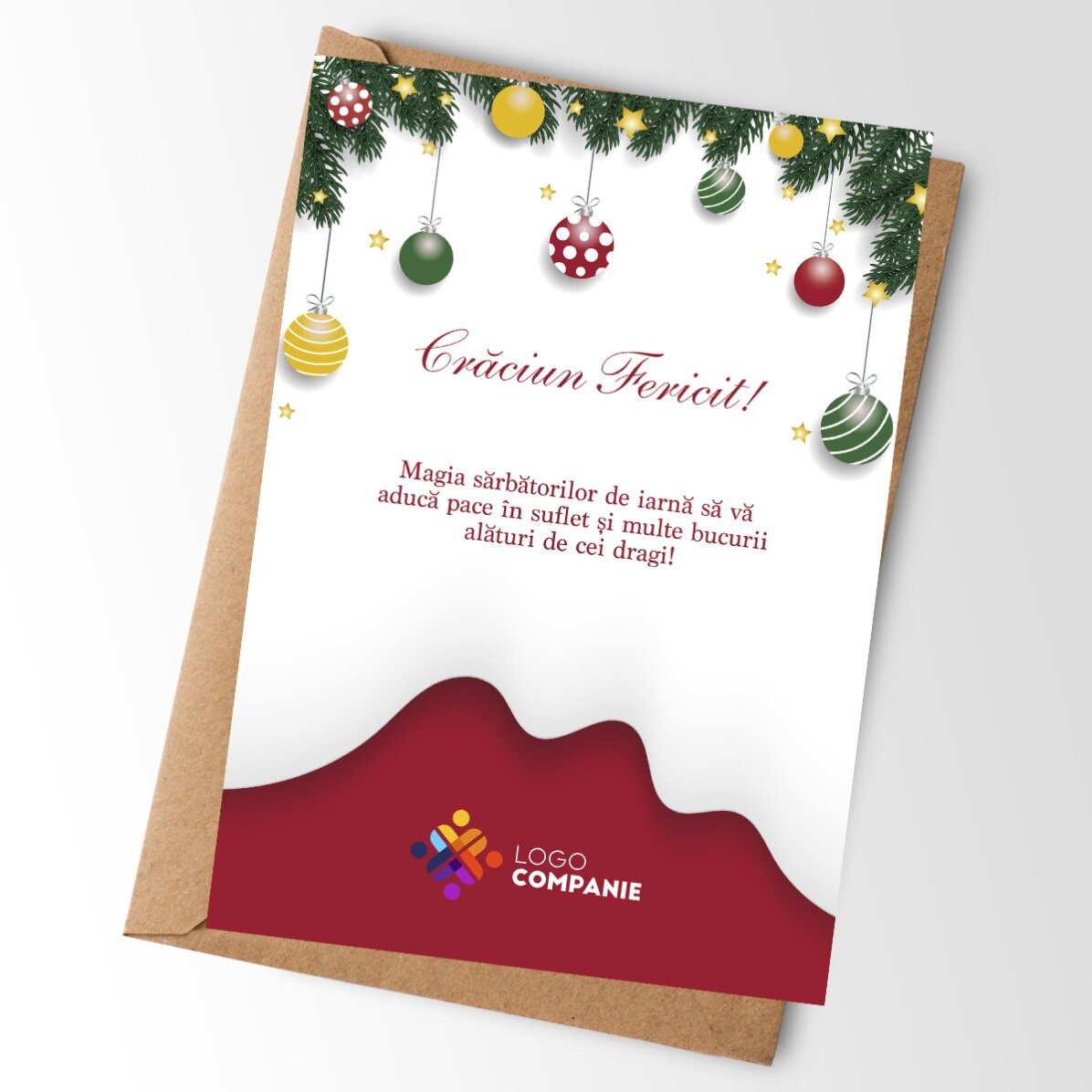Card personalizat cu logo și text - Christmas Card