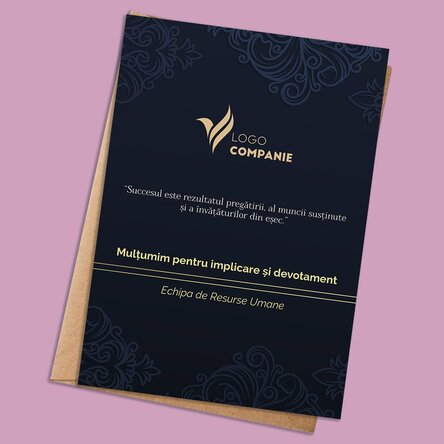 Card personalizat cu logo și text