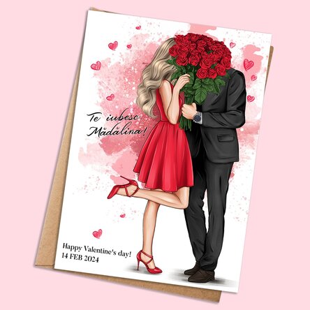 Card personalizat cu mesaj - In love