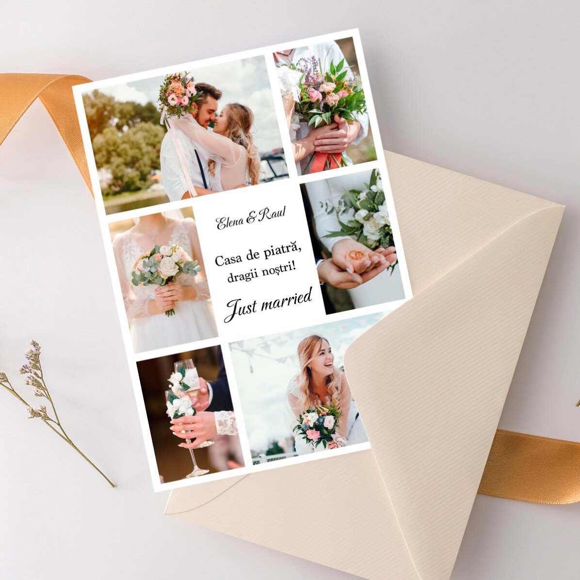 Card personalizat cu poze și mesaj - Cu drag