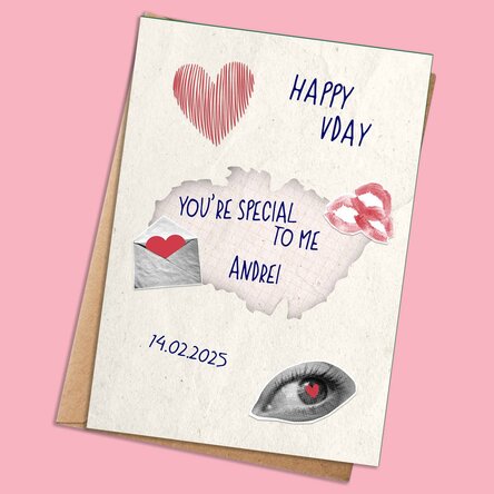 Card personalizat cu text - Collage of love
