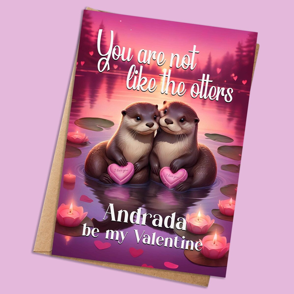 Card personalizat cu text - Not like otters