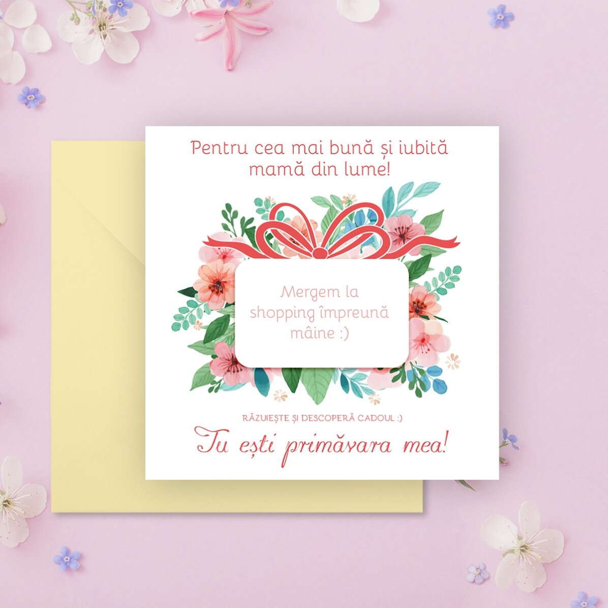 Card răzuibil personalizat cu mesaj - Cadou