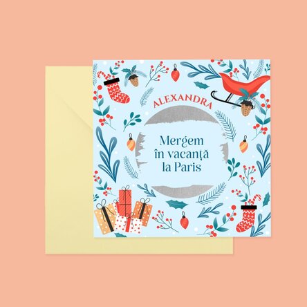 Card răzuibil personalizat cu mesaj - Crăciun