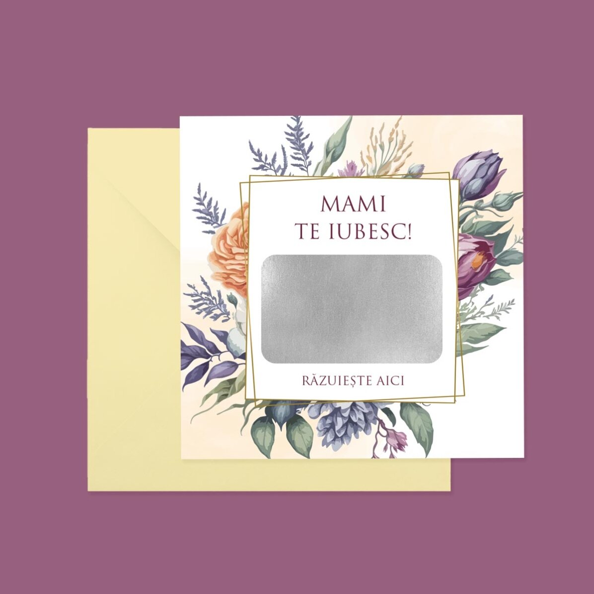 Card răzuibil personalizat cu text - Cadou