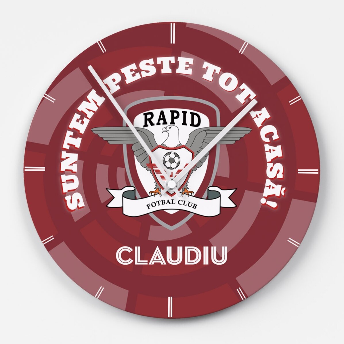 Ceas FC Rapid 1923 personalizat cu nume - Spirala