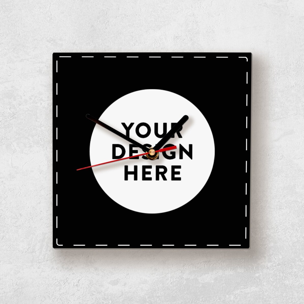 Ceas pătrat personalizat cu grafica ta