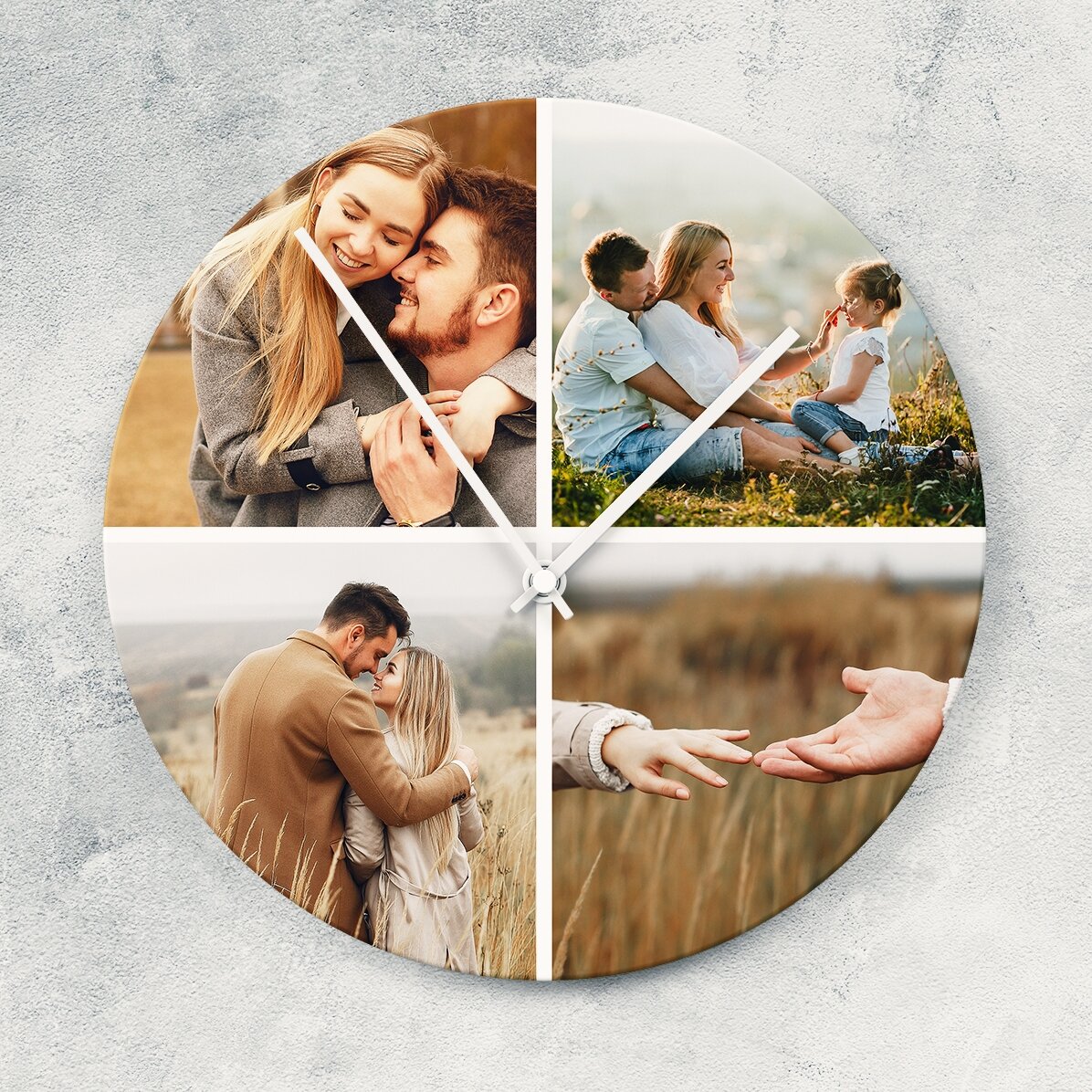 Ceas personalizat cu 4 poze