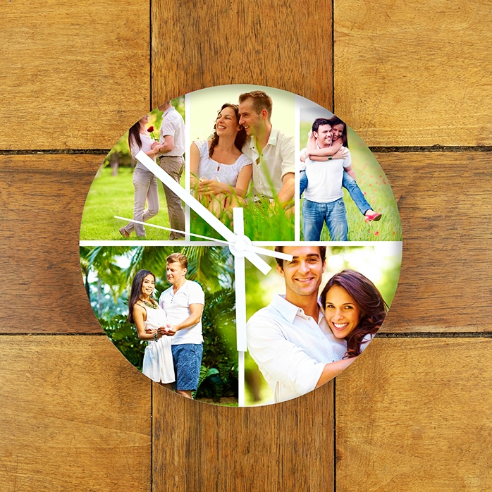 Ceas personalizat cu 5 poze