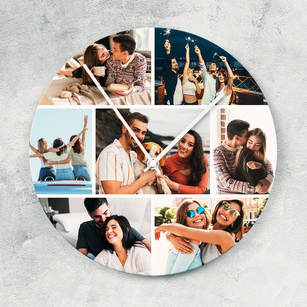 Ceas personalizat cu 7 poze