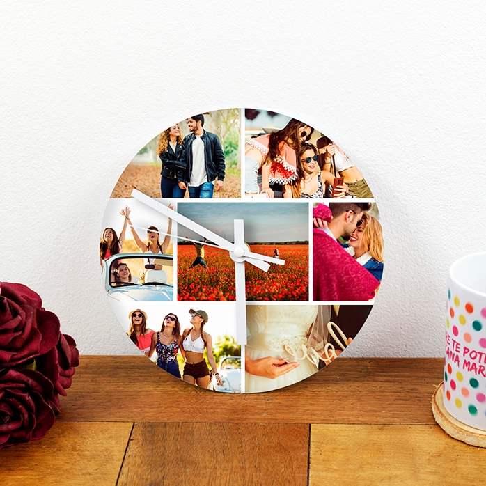 Ceas personalizat cu 7 poze