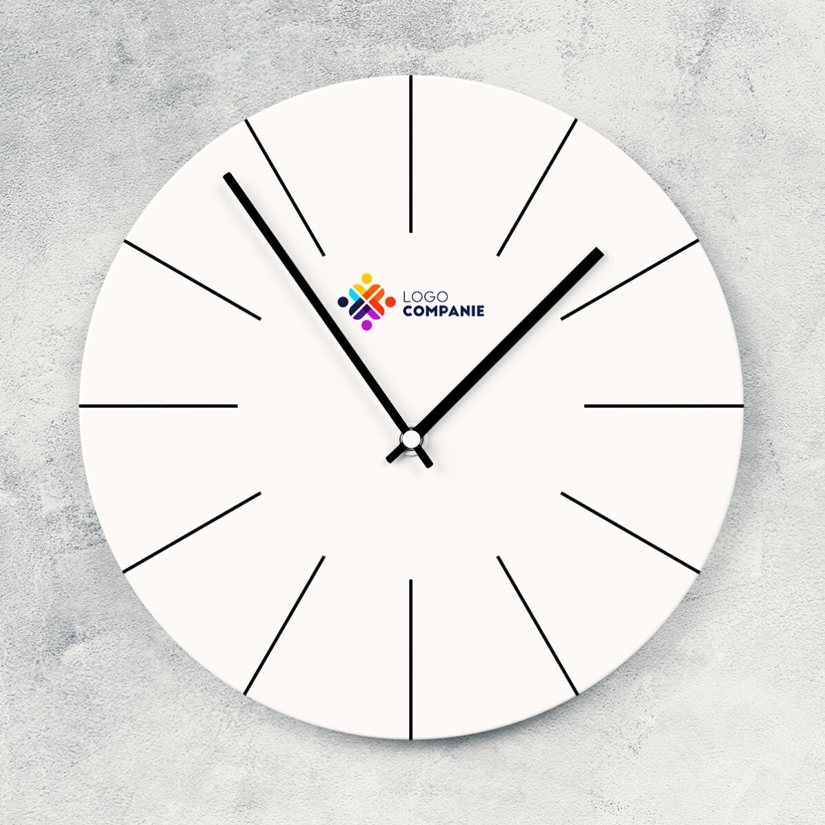 Ceas personalizat cu logo - White