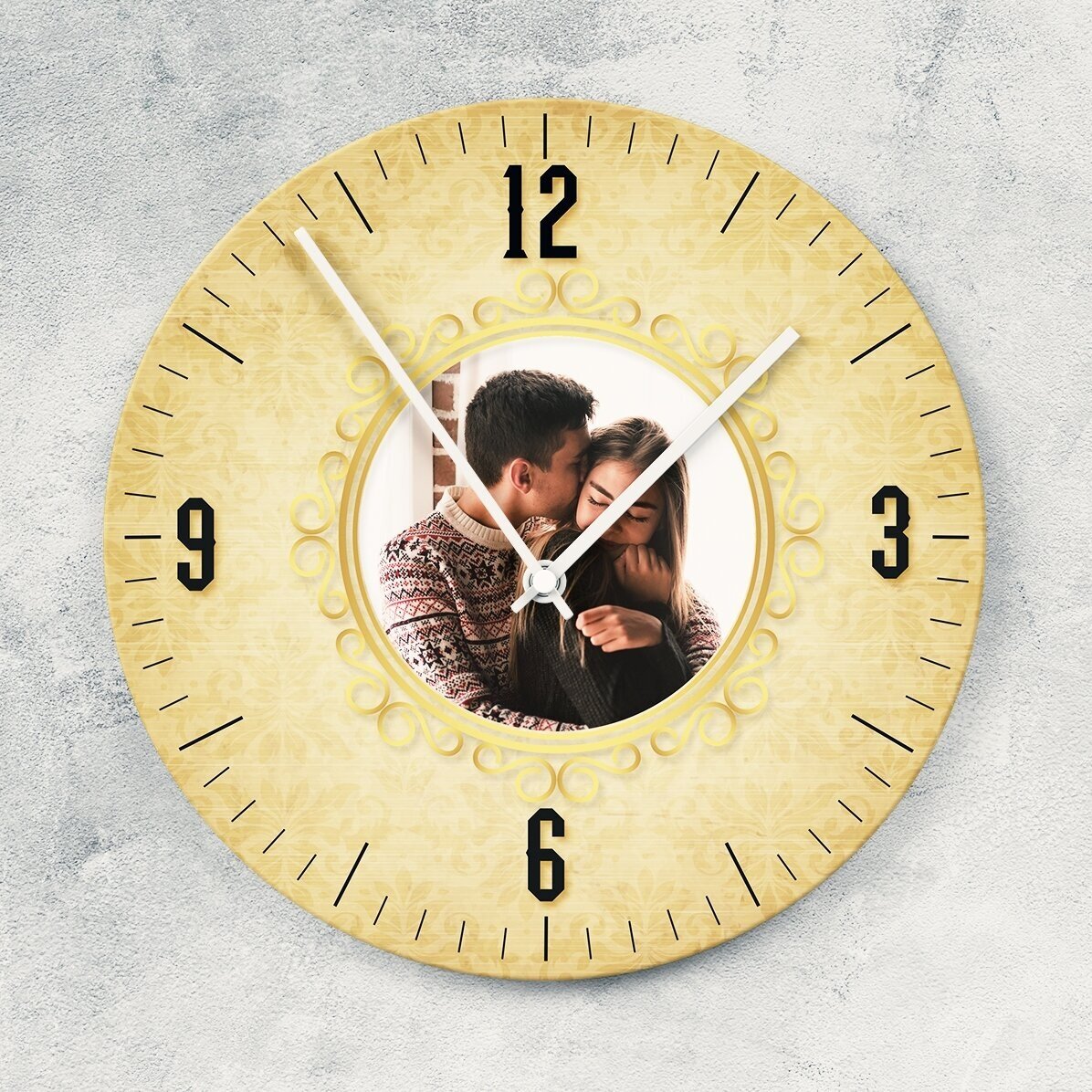 Ceas personalizat cu o poză - model vintage design