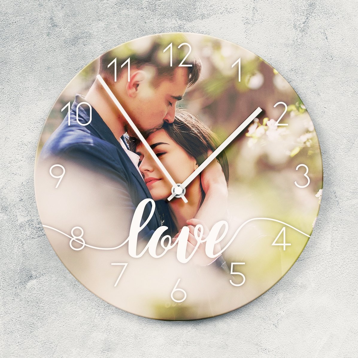 Ceas personalizat cu o poză și text love - Noi doi