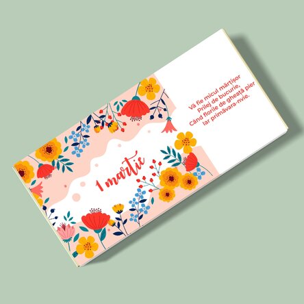 Ciocolată personalizată cu mesaj - 1 Martie