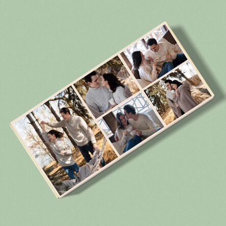 Ciocolată personalizată cu 5 poze și mesaj 