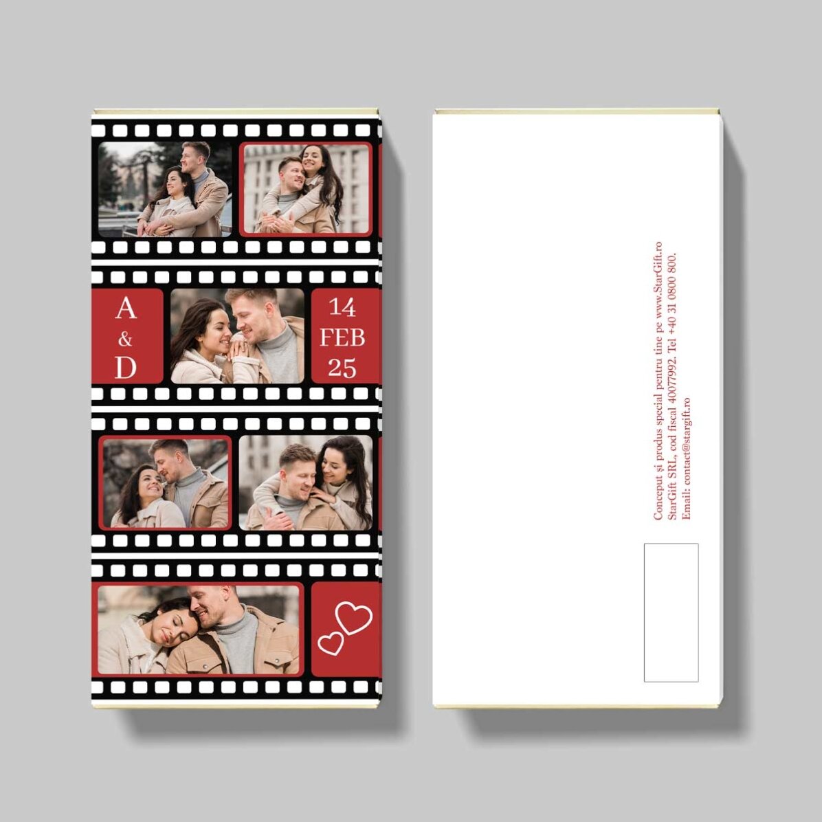Ciocolată personalizată cu 6 poze - Film