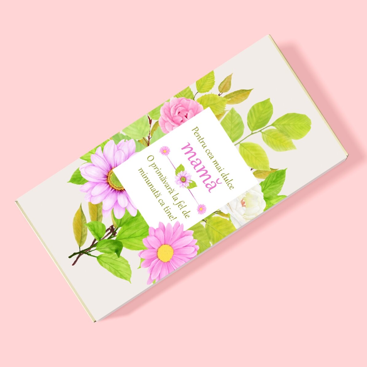 Персонализиран шоколад с пролетно послание за мама