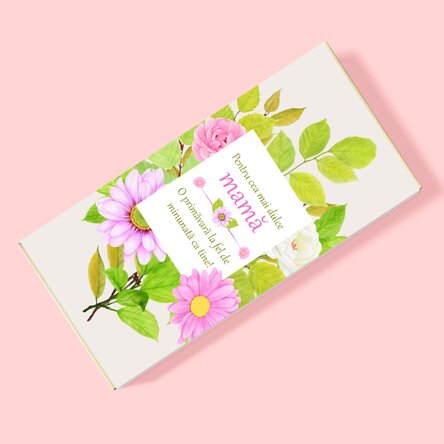 Персонализиран шоколад с пролетно послание за мама