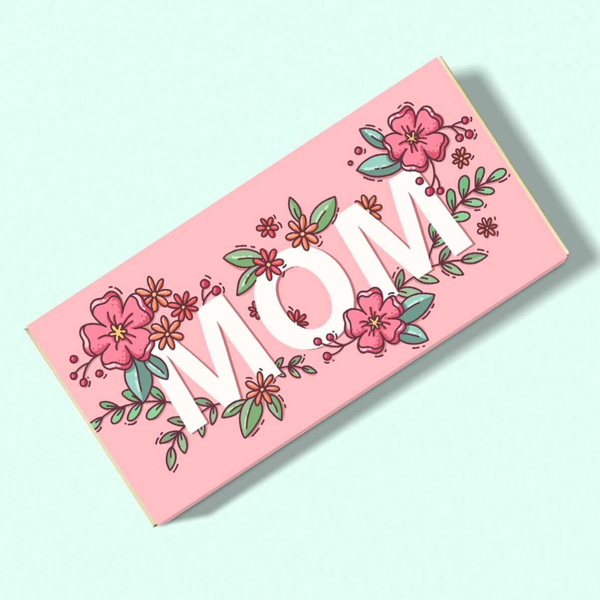 Ciocolată personalizată cu mesaj - Flori