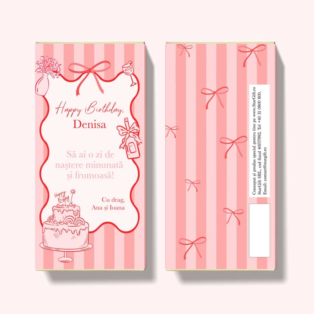 Ciocolată personalizată cu mesaj - Happy Birthday!